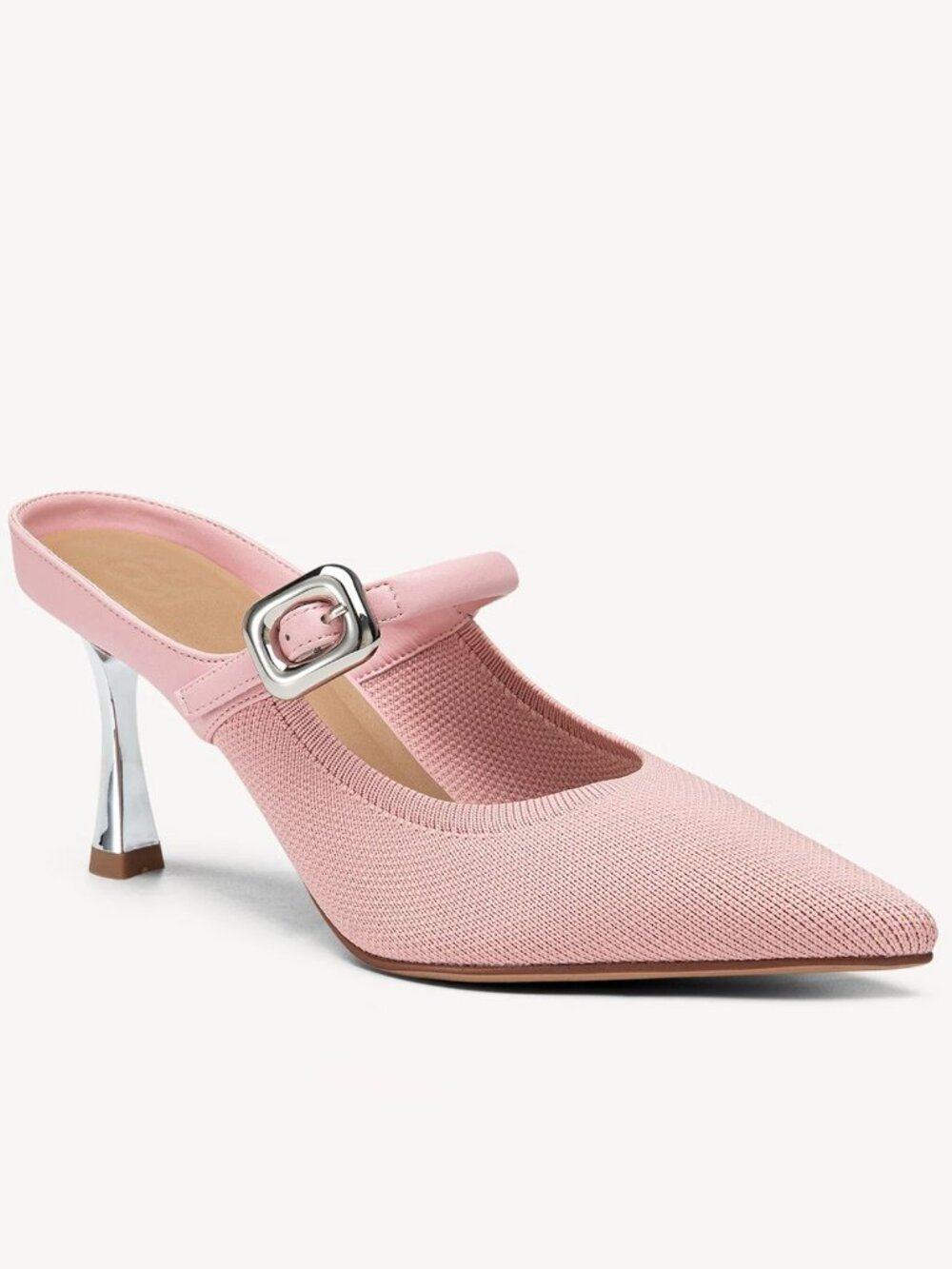 Cosy Island GraceLithe Pointed Toe Heeled Mules Pink Size 6.5 EUC Romantic Comfy